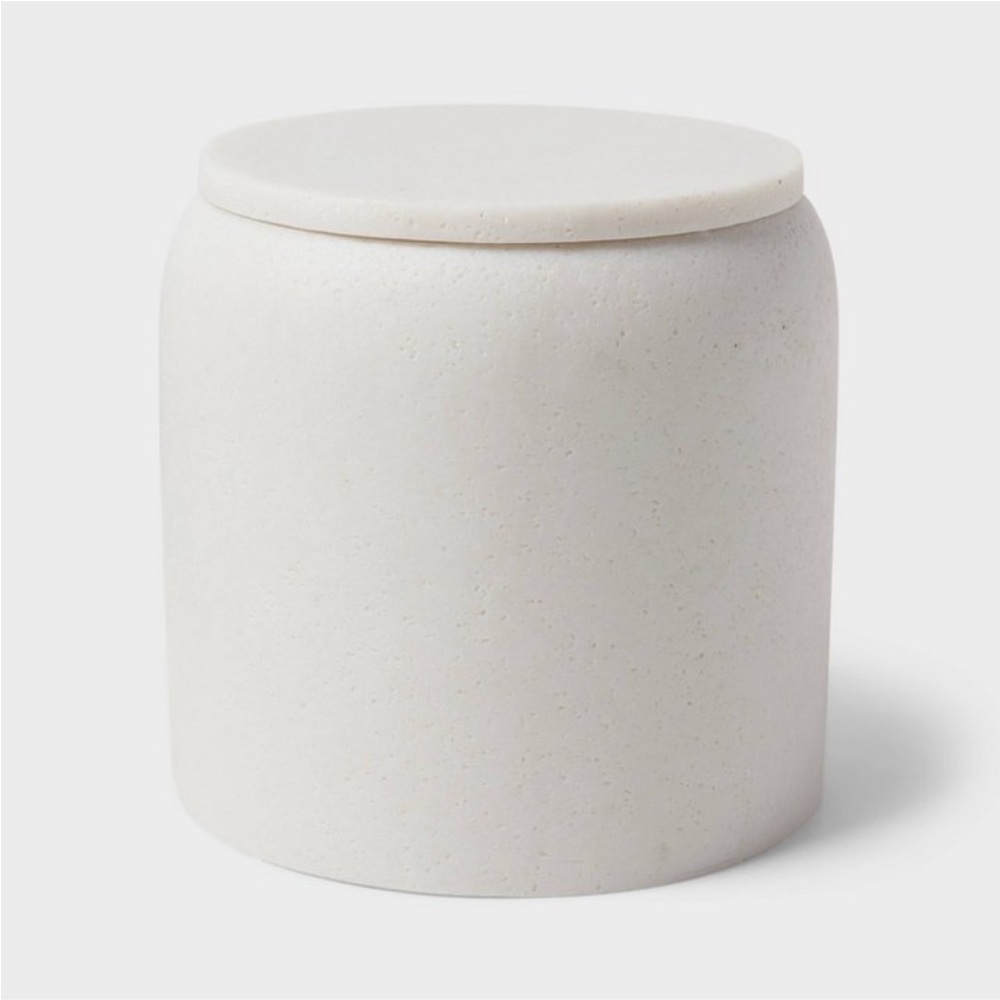 THRESHOLD NWT concrete resin collection covered jar